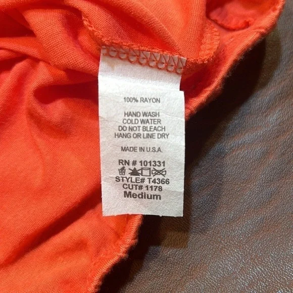 CHARLOTTE RUSSE Sexy Orange Rayon Tank Top with Back Cut-Outs, Size M - Picture 6 of 6